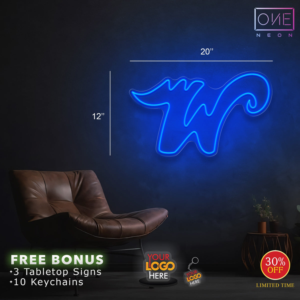 W logo | LED Neon Sign