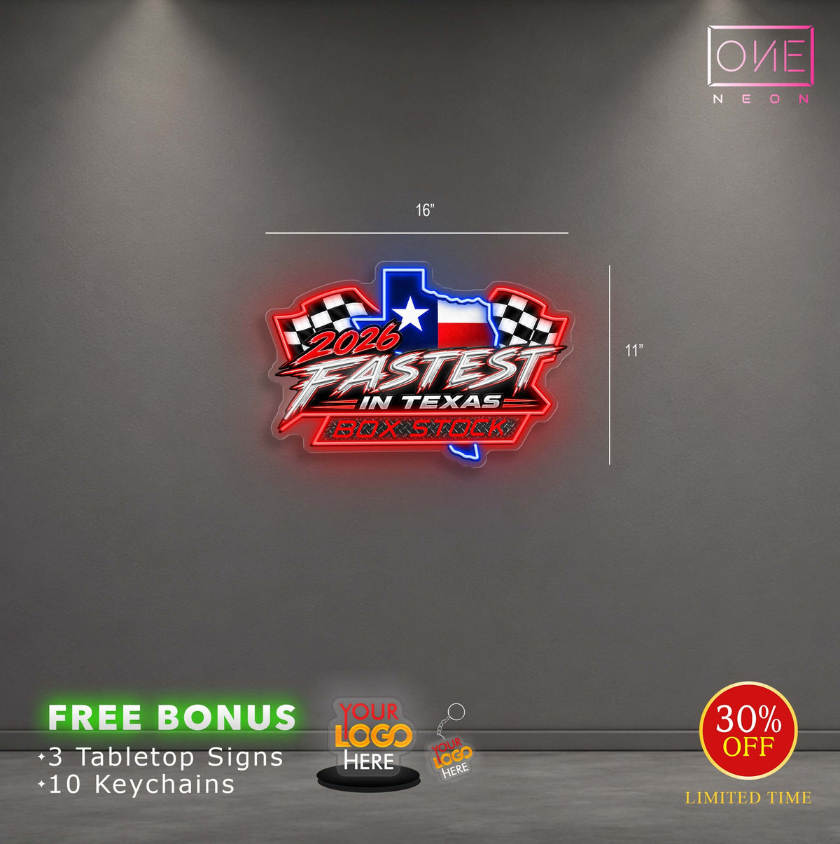 FASTEST logo | LED Neon Sign