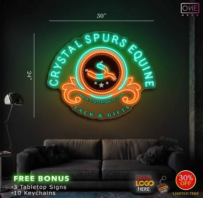 CRYSTAL SPURS EQUINE | LED Neon Sign