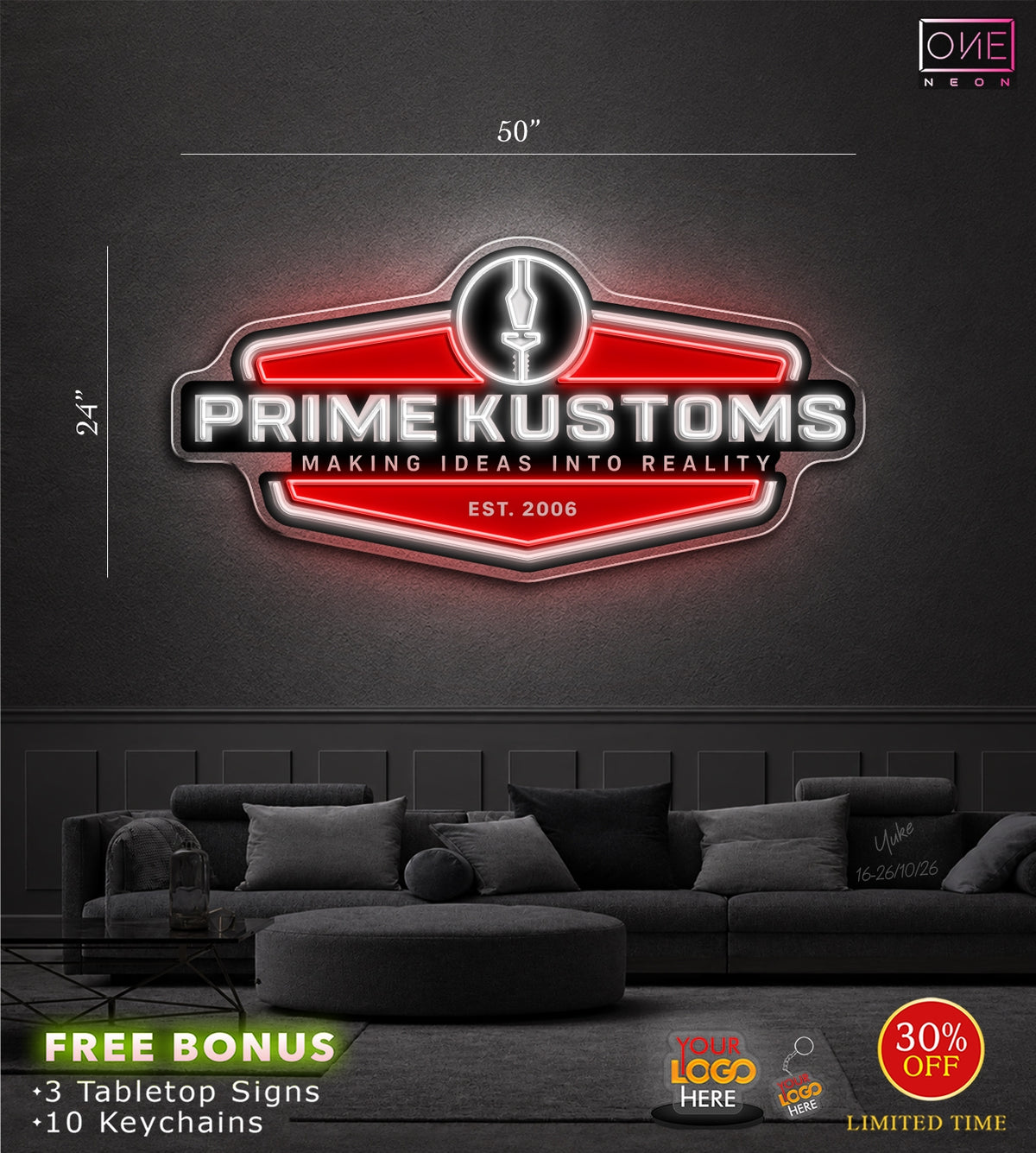 PRIME KUSTOMS | LED Neon Sign