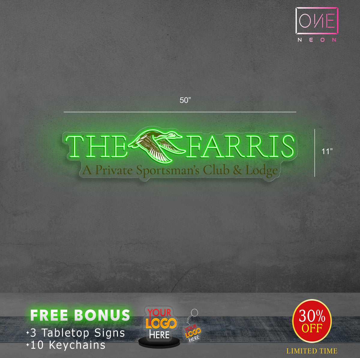 THE FARRIS logo | LED Neon Sign