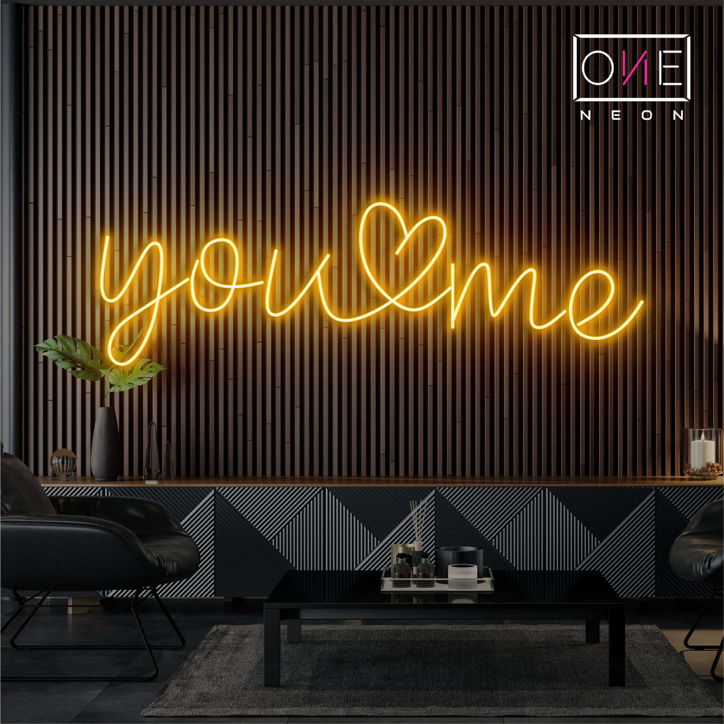 Enseigne néon DEL You & Me