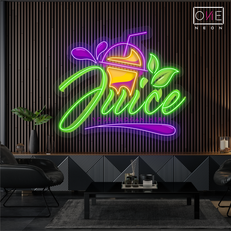 Enseigne néon LED "Jus de fruits"