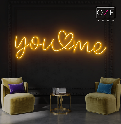Enseigne néon DEL You & Me
