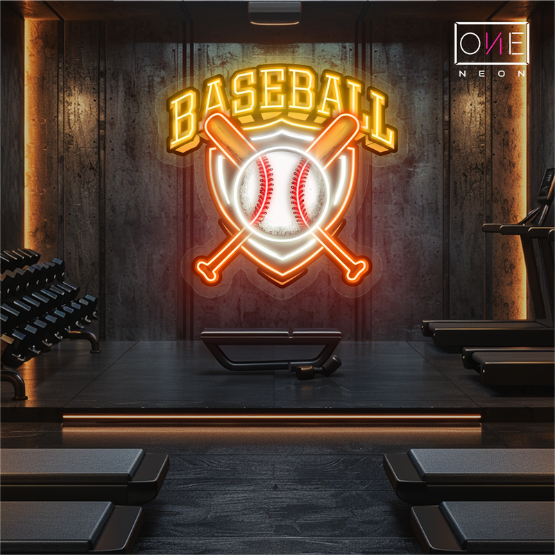 Enseigne Néon LED d'Œuvre d'Art d'Équipe de Baseball