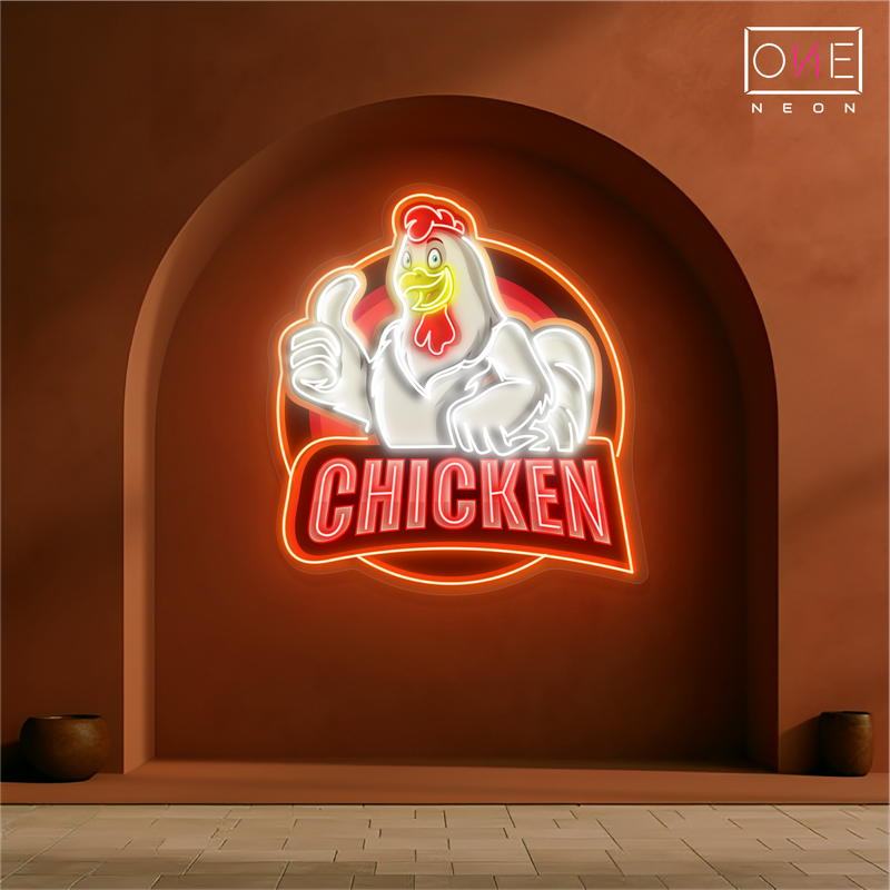 Enseigne Néon LED Personnalisée : Coq Artistique