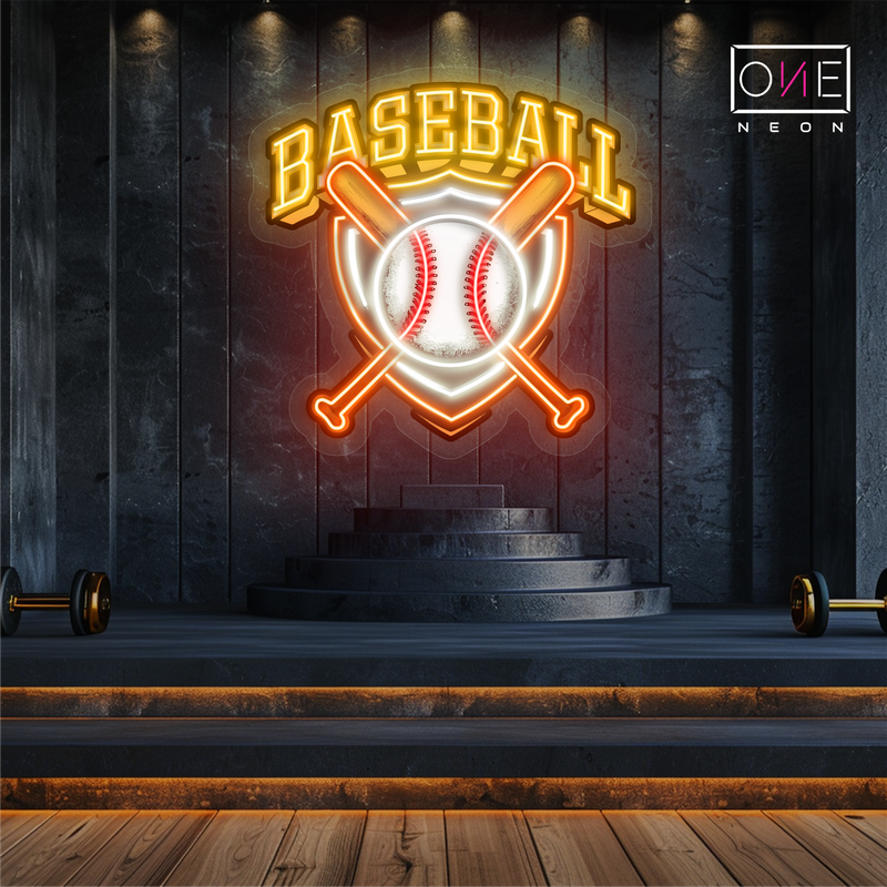 Enseigne Néon LED d'Œuvre d'Art d'Équipe de Baseball