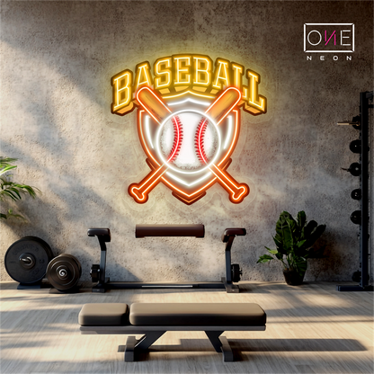 Enseigne Néon LED d'Œuvre d'Art d'Équipe de Baseball