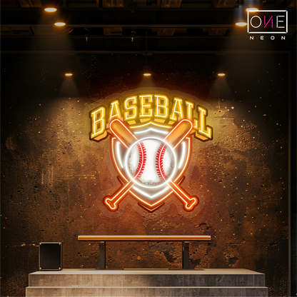 Enseigne Néon LED d'Œuvre d'Art d'Équipe de Baseball