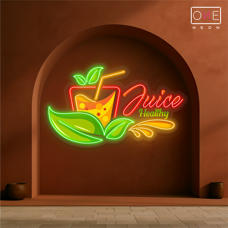 Enseigne néon LED Jus Santé