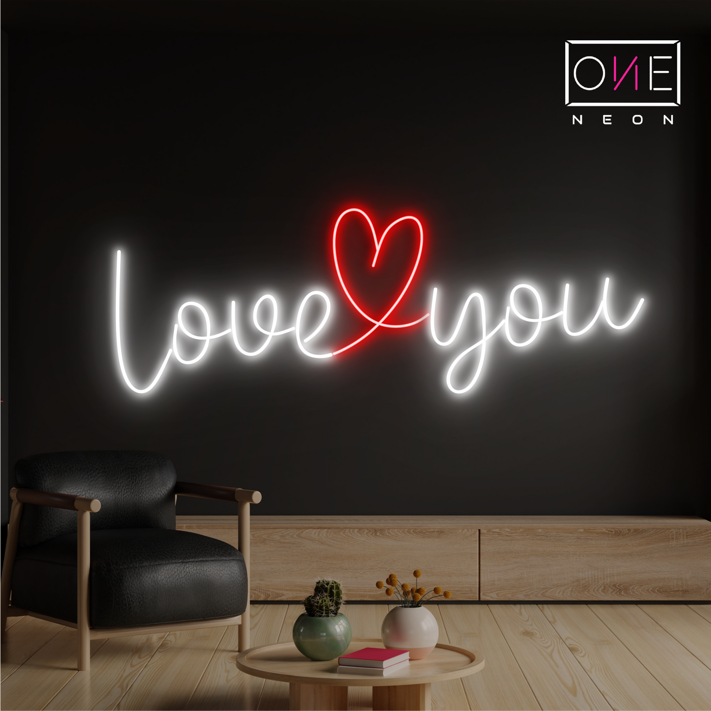 Enseigne Néon LED "Love You"