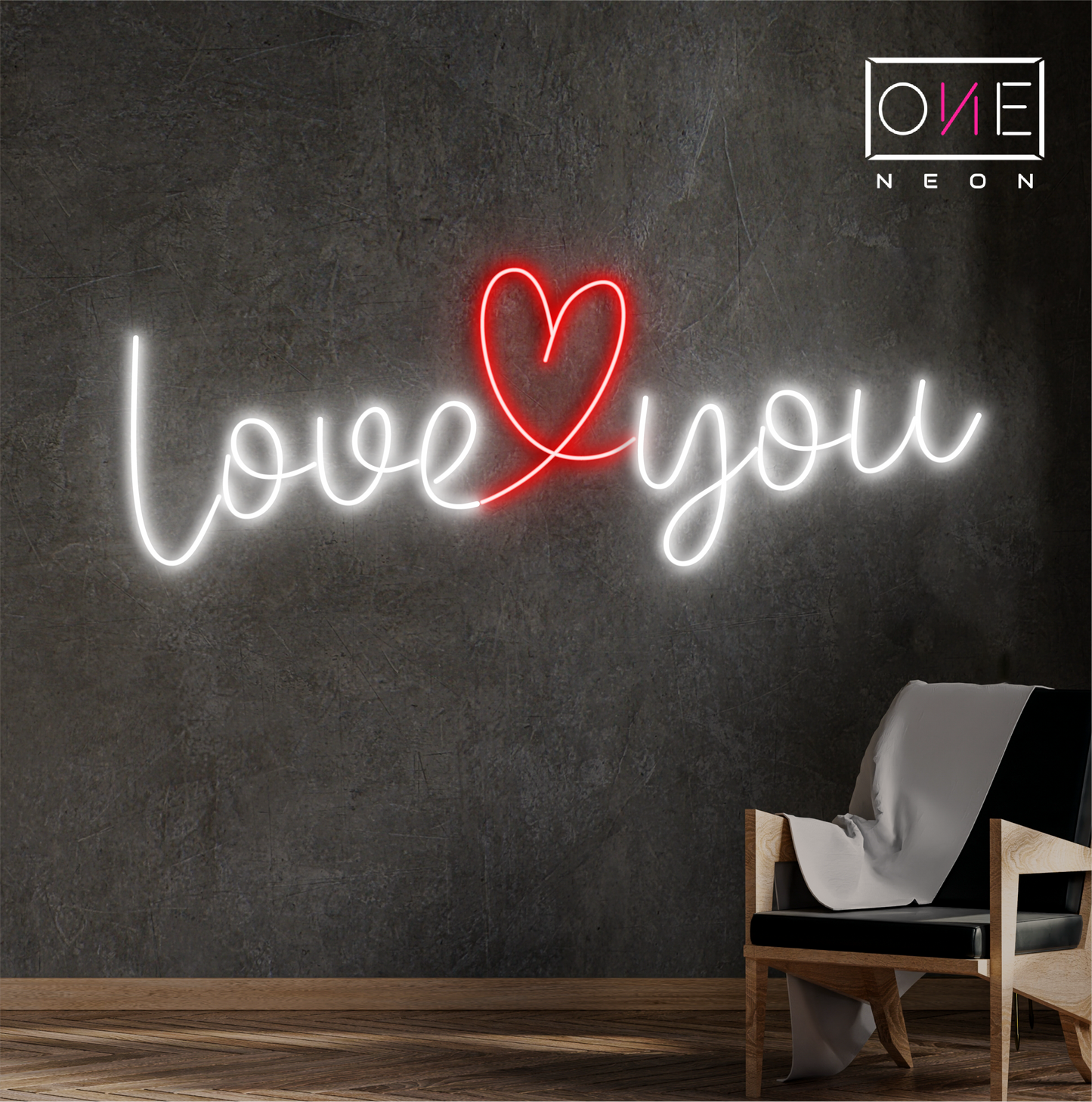 Enseigne Néon LED "Love You"