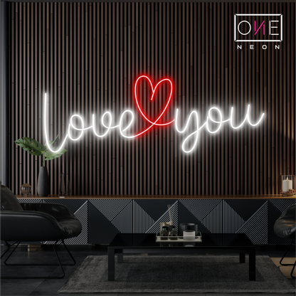 Enseigne Néon LED "Love You"