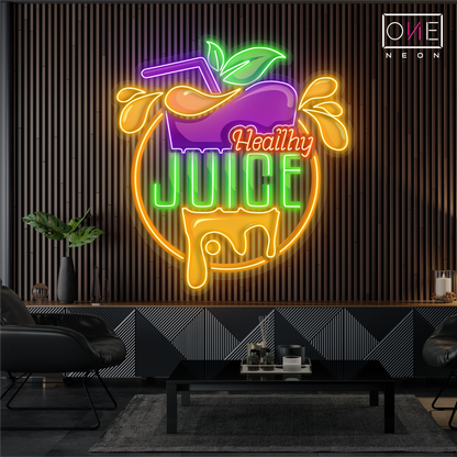 Enseigne néon LED Jus Santé Artwork
