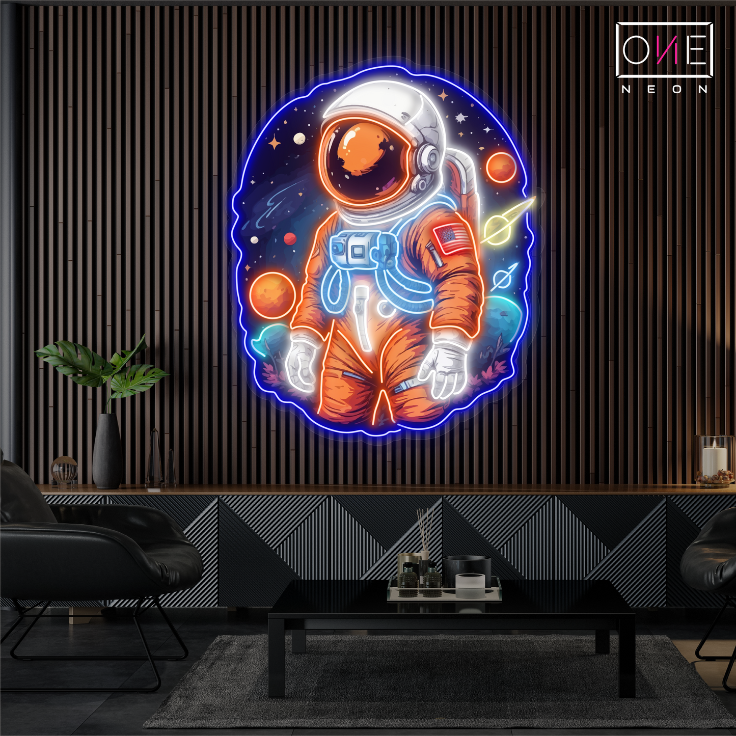 Enseigne LED néon décorative « Astral Voyager »