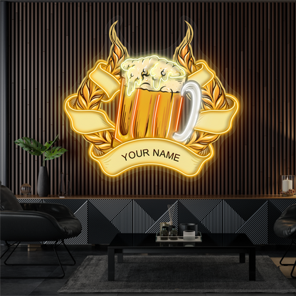 Enseigne néon LED Golden Ale