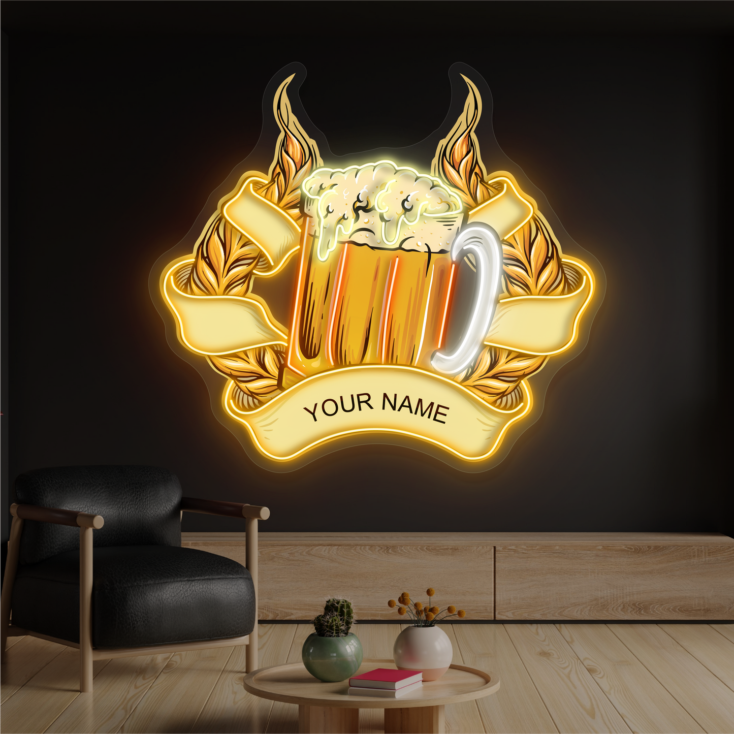 Enseigne néon LED Golden Ale