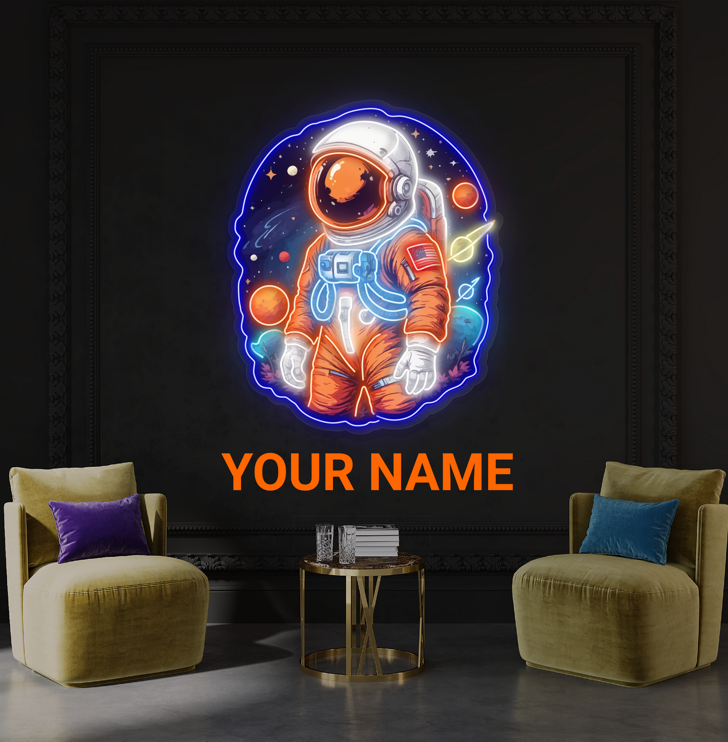 Enseigne LED néon décorative « Astral Voyager »