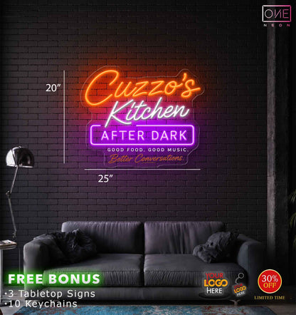 Cuzzo's kitchen after dark| LED Neon Sign