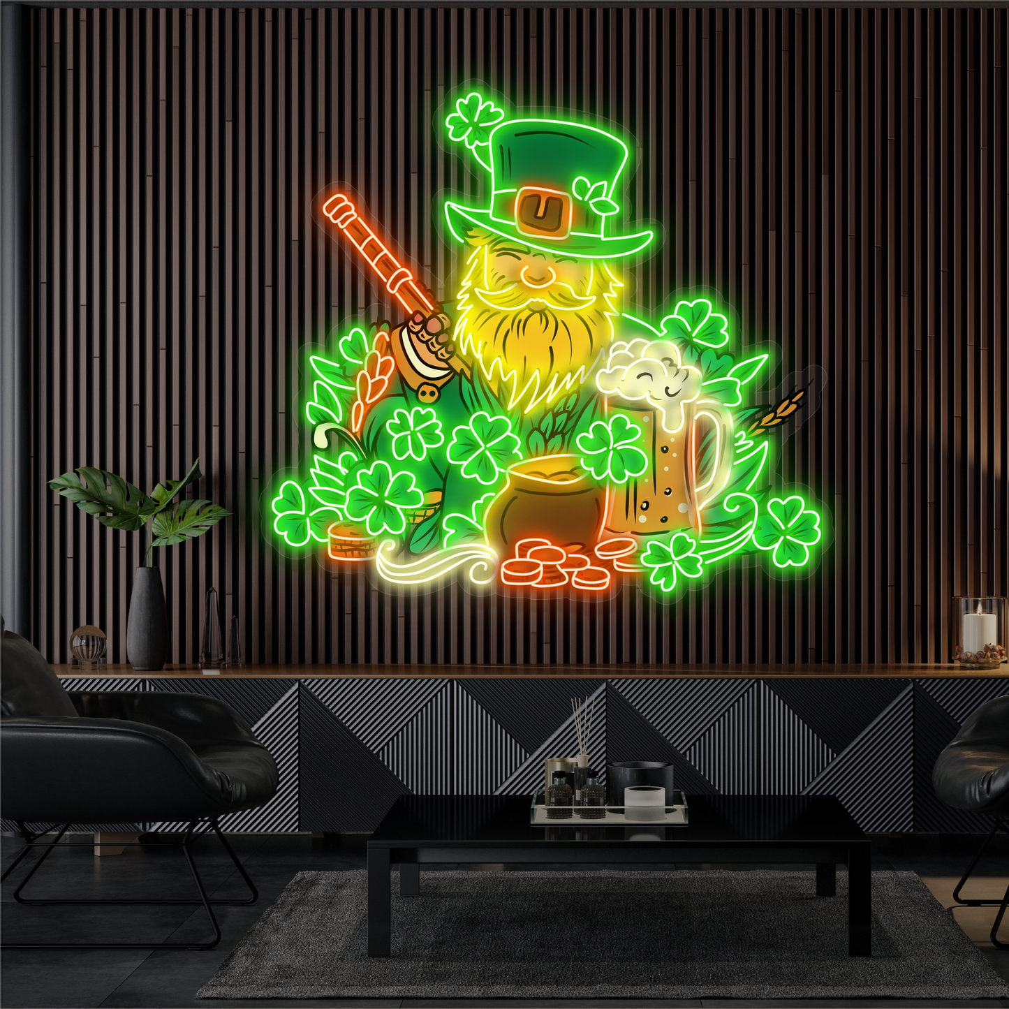 Enseigne néon LED Lucky Brew