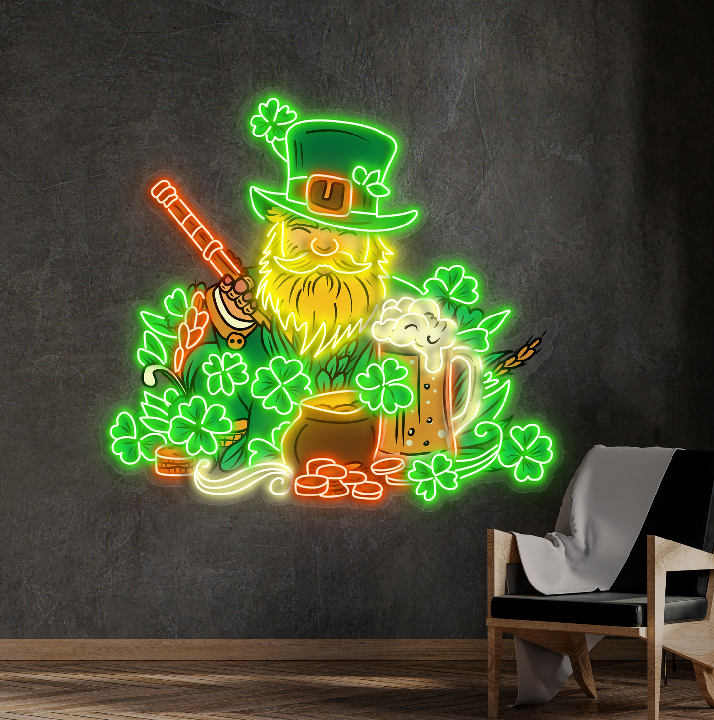 Enseigne néon LED Lucky Brew