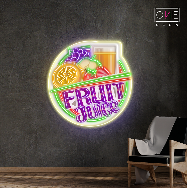Enseigne néon LED Motif Jus de fruits