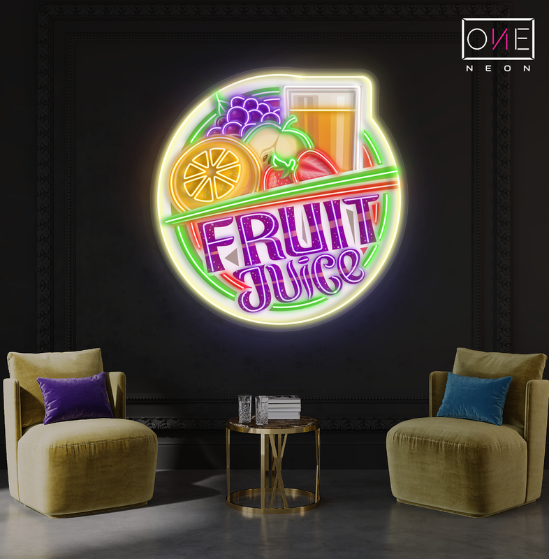 Enseigne néon LED Motif Jus de fruits
