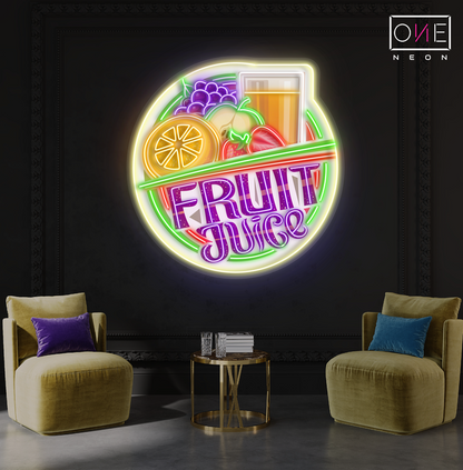 Enseigne néon LED Motif Jus de fruits