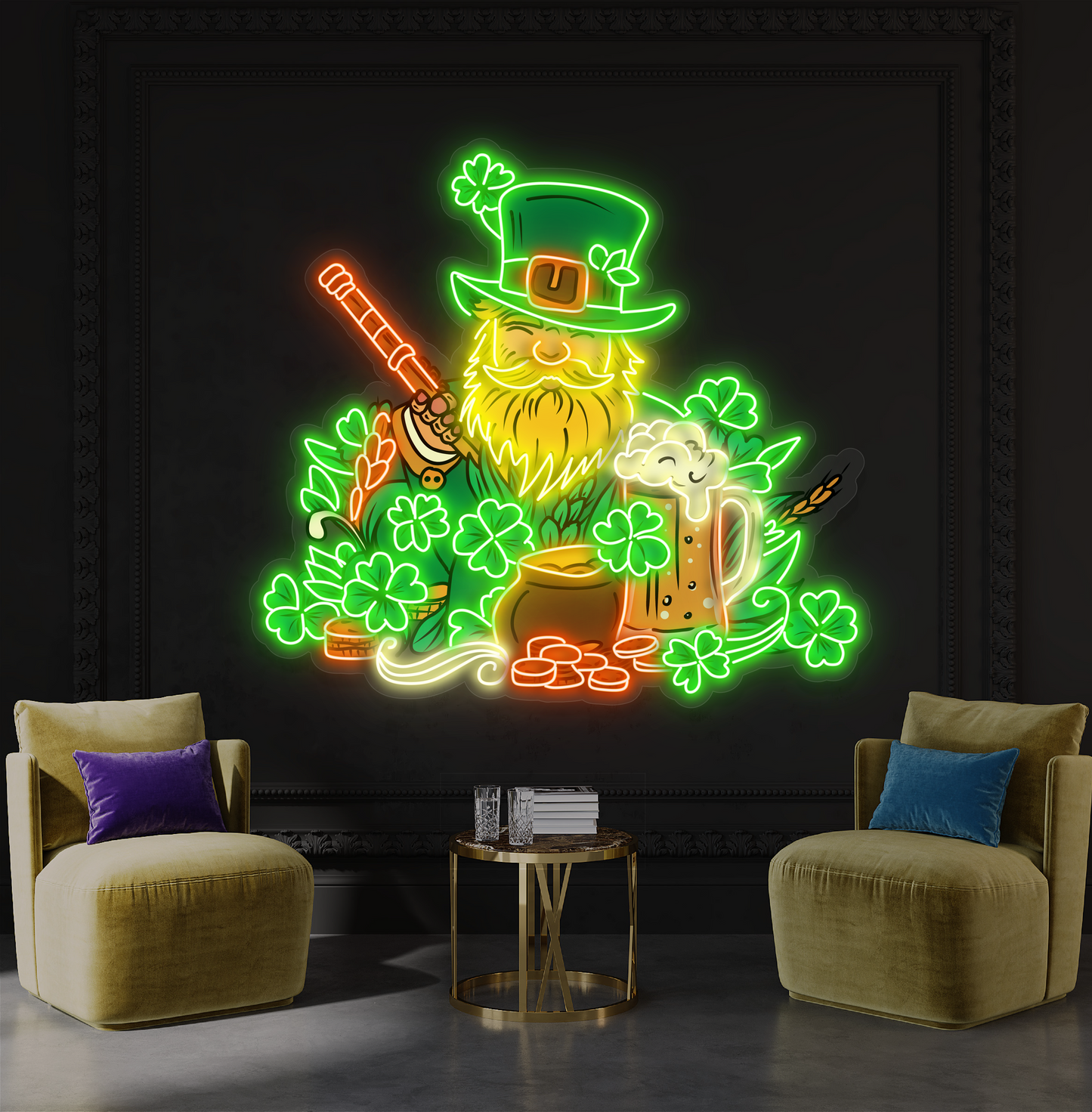 Enseigne néon LED Lucky Brew