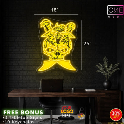 Deadmen Skull | LED Neon Sign
