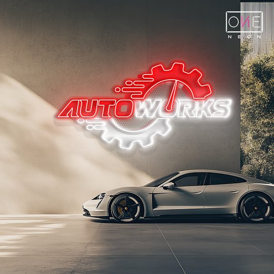 Enseigne LED néon « Auto Work Artwork »