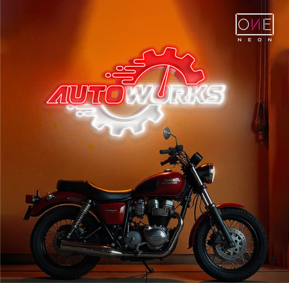 Enseigne LED néon « Auto Work Artwork »