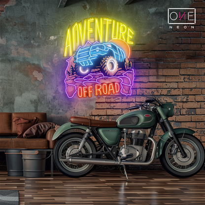 Enseigne néon LED "Adventure Off Road Artwork"