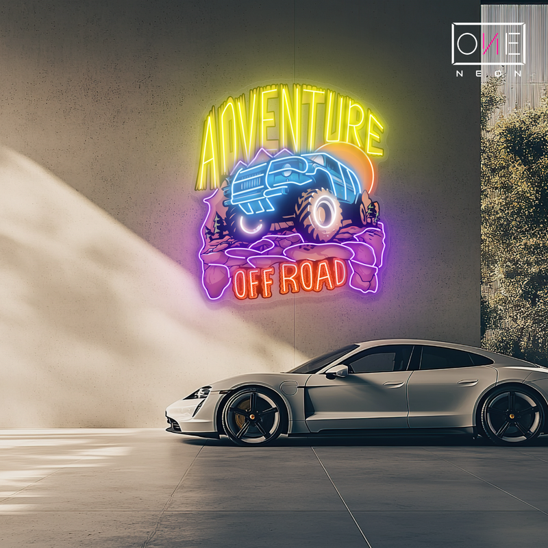 Enseigne néon LED "Adventure Off Road Artwork"