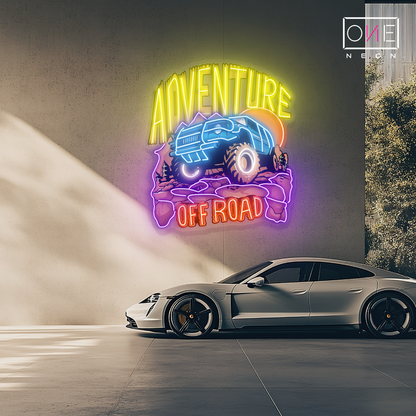 Enseigne néon LED "Adventure Off Road Artwork"