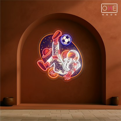 Enseigne néon LED Football Astronautique