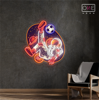 Enseigne néon LED Football Astronautique