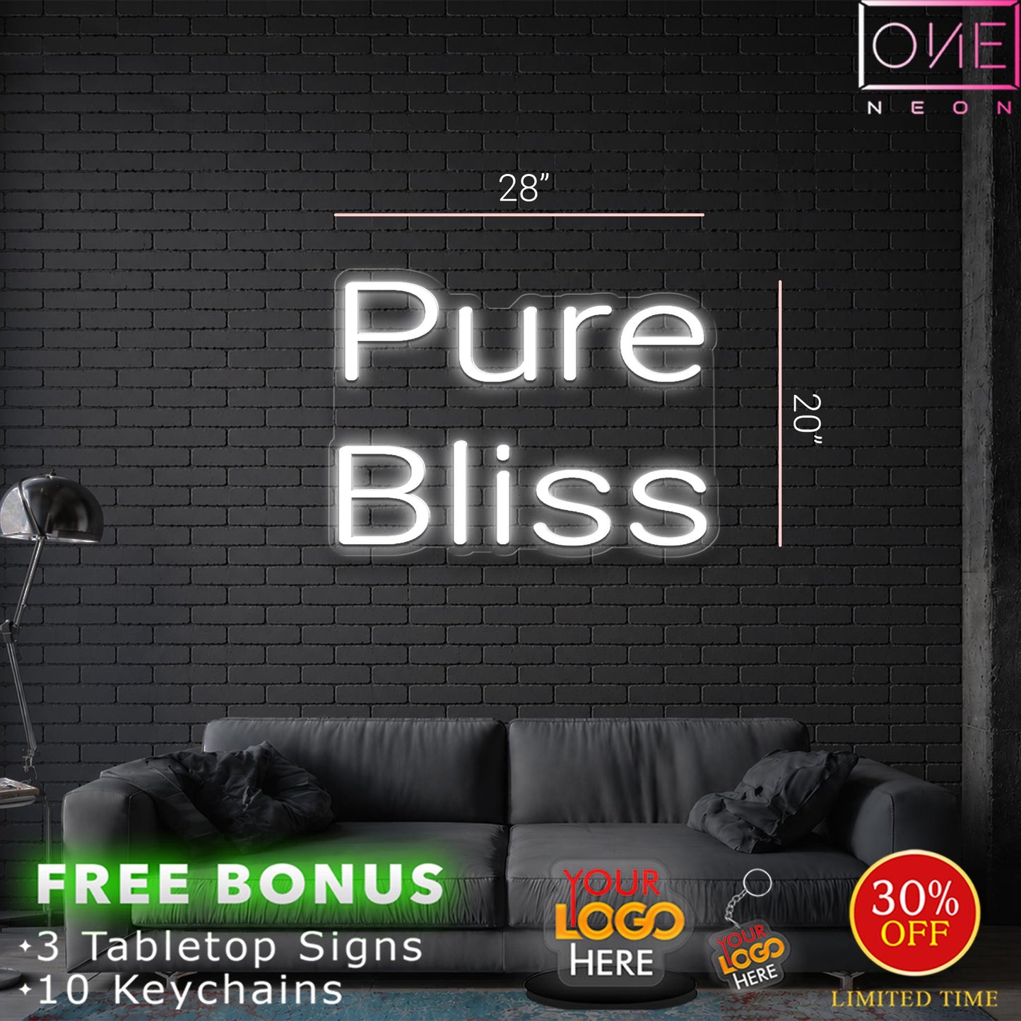 PURE BLISS | LED Neon Sign
