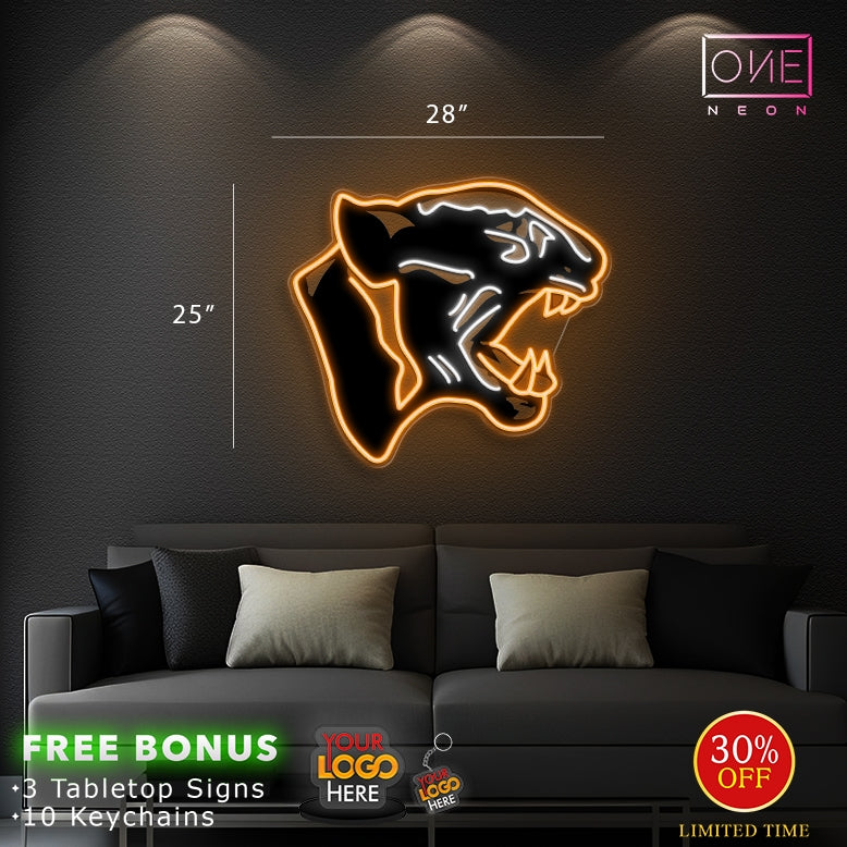 Black Panther Head | LED Neon Sign