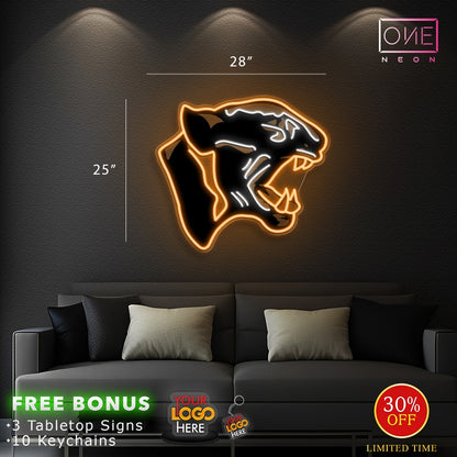 Black Panther Head | LED Neon Sign