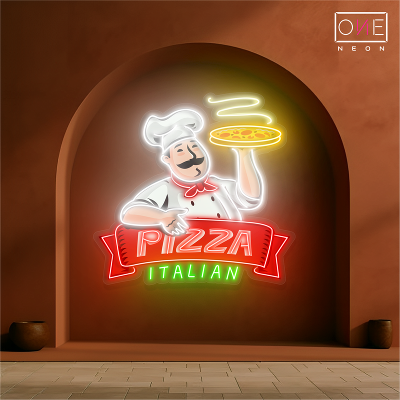 Enseigne LED néon de l'œuvre d'art italienne de la pizza
