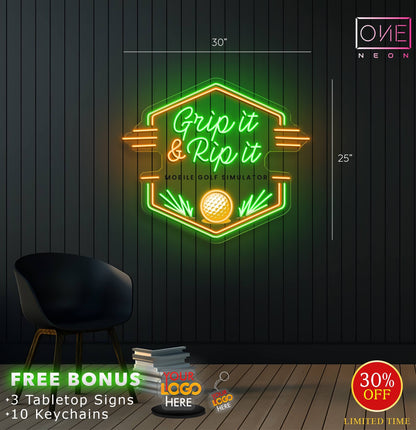 Grip it & Rip it | LED Neon Sign