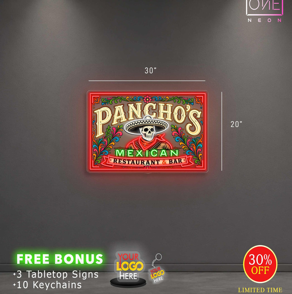 Pancho's Mexican | LED Neon Sign