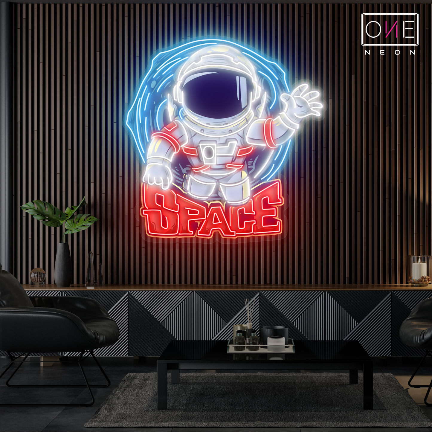 Enseigne néon LED "Space Voyager"