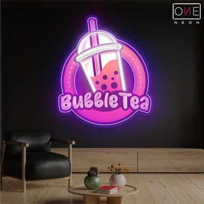 Enseigne néon LED Bubble Tea Delight
