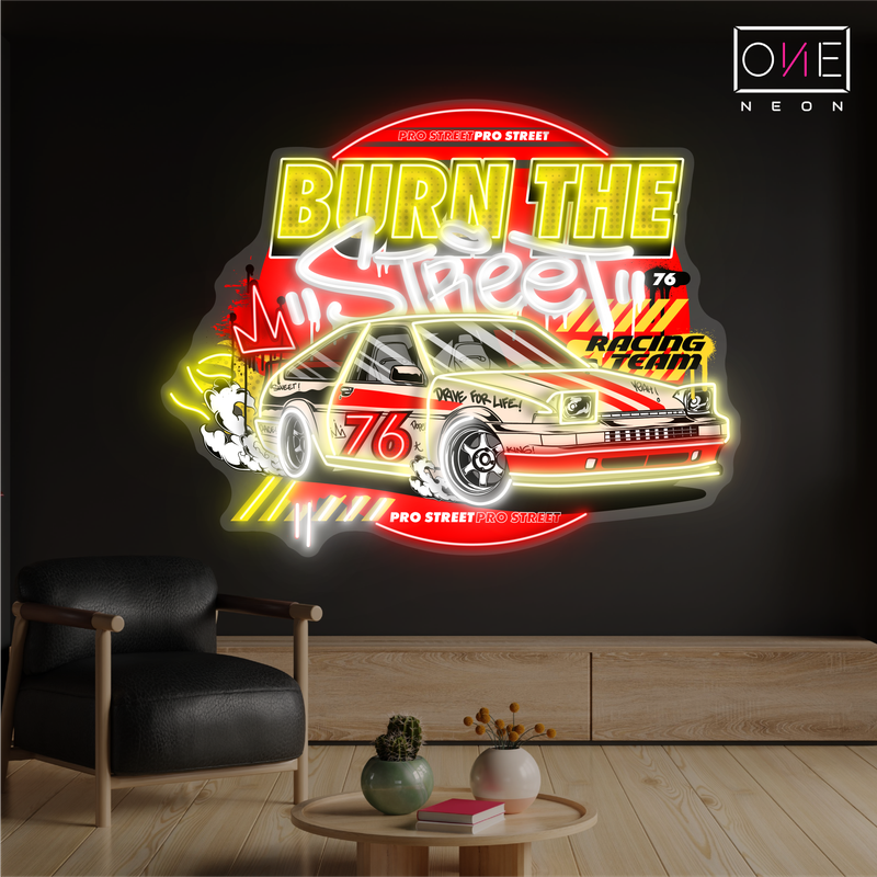 Enseigne Néon LED "Burn The Street Artwork"