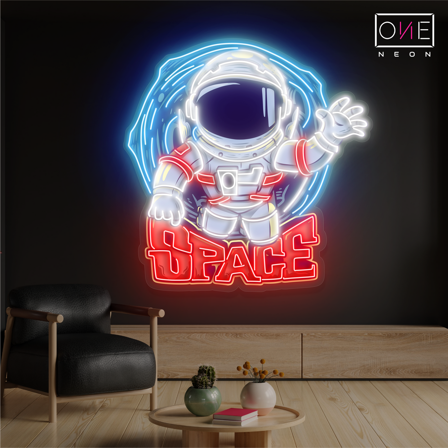 Enseigne néon LED "Space Voyager"