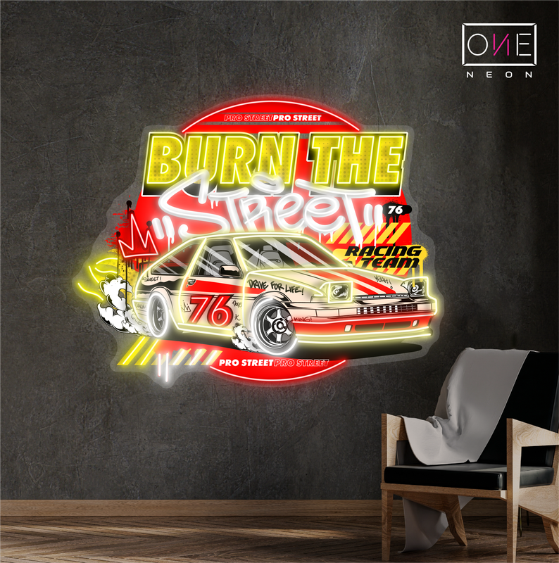 Enseigne Néon LED "Burn The Street Artwork"