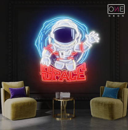 Enseigne néon LED "Space Voyager"