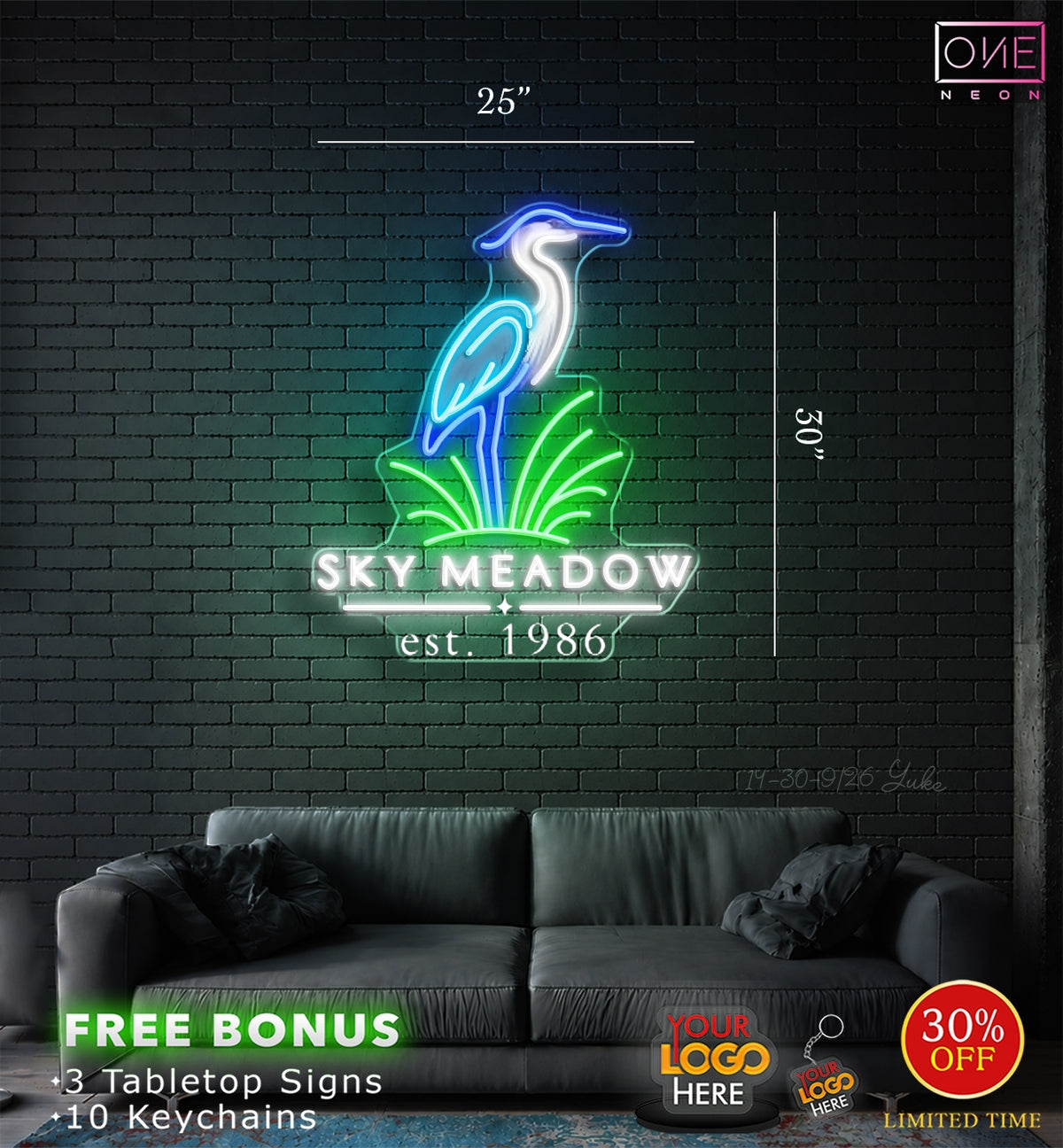 JA Details - Brett Tully - Sky Meadow | 3 LED Neon Signs